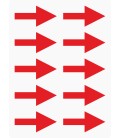 Markierungsaufkleber Pfeil 50 mm pro Blatt (10 Stück)