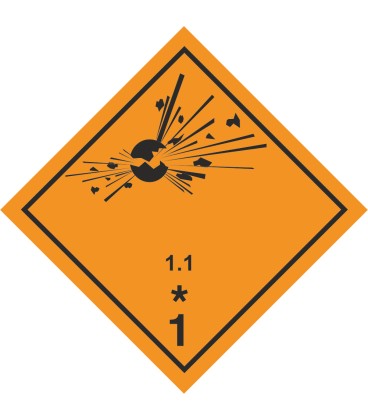 ADR 1.1 Explosiv Schilder