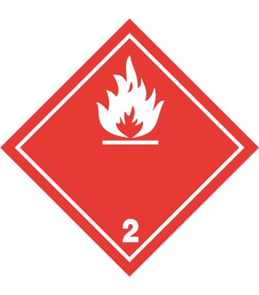 ADR 2 'Entzündliche Gase' Schilder