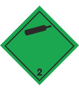 ADR 2 'Gase unter Druck' Schilder (schwarz)
