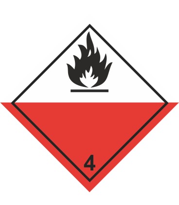 ADR 4 'Leicht entzündlich' Schilder