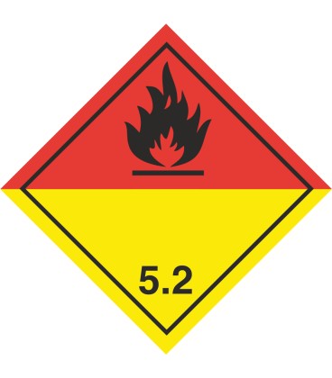 ADR 5 'Organische Peroxide' Schilder (schwarz)
