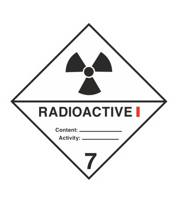 ADR 7 'Radioaktiv I' Schilder 