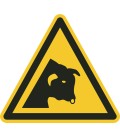 Aufkleber "Warnung vor dem Stier"