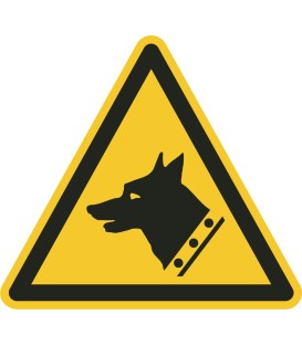 Schilder "Warnung vor dem Wachhund"