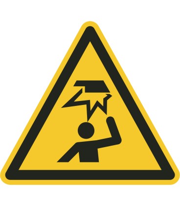 Schilder "Warnung vor Hindernissen im Kopfbereich"