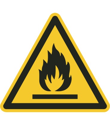 Schilder "Warnung vor feuergefährlichen Stoffen"