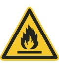 Schilder "Warnung vor feuergefährlichen Stoffen"