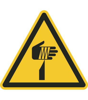 Schilder "Warnung vor spitzem Gegenstand"