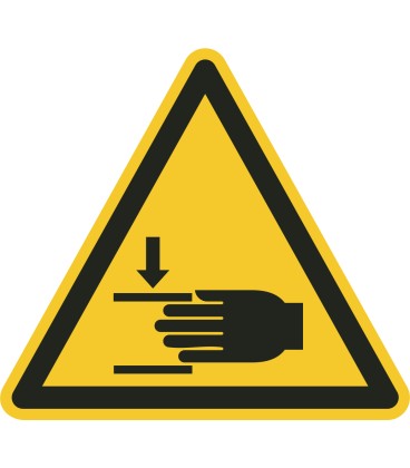 Schilder "Warnung vor Handverletzungen"