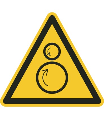 Schilder "Warnung vor gegenläufigen Rollen"