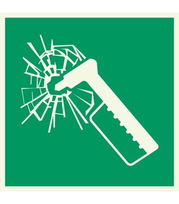 Lumineszierend Aufkleber "Notfallhammer"