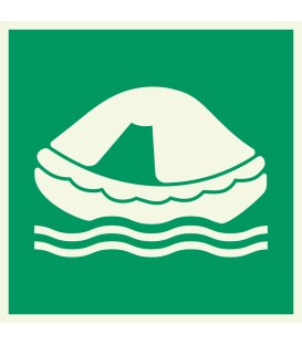 Lumineszierend Aufkleber "Rettungsfloß"