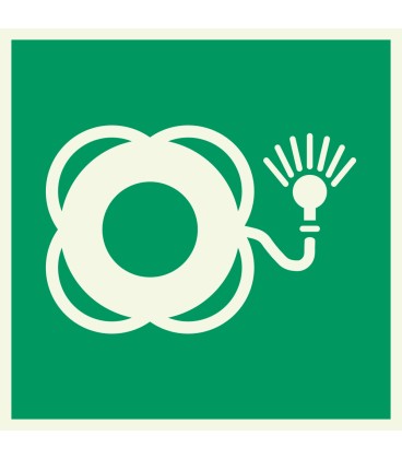 Lumineszierend Aufkleber "Rettungsring mit Licht"