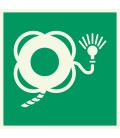 Lumineszierend Aufkleber 'Rettungsring mit Leine und Lampe'