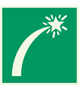 Lumineszierend Aufkleber "Signalrakete"