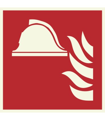 Lumineszierend Aufkleber "Mittel und Geräte zur Brandbekämpfung"