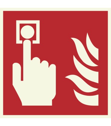 Lumineszierend Aufkleber "Brandmelder"