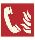 Lumineszierend Aufkleber 'Brandmeldetelefon'