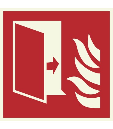Lumineszierend Aufkleber "Brandschutztür"