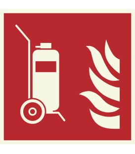 Lumineszierend Aufkleber "Fahrbarer Feuerlöscher"