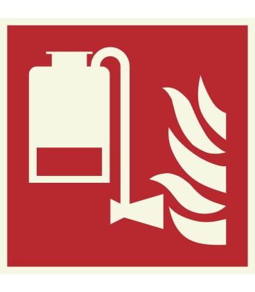 Lumineszierend Aufkleber "Tragbare Schaumlösch-Einheit"
