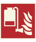 Lumineszierend Aufkleber 'Tragbare Schaumlösch-Einheit'