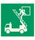 Lumineszierenden Schilder "Rettungsausstieg" 