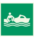 Lumineszierenden Schilder 'Bereitschaftsboot' 