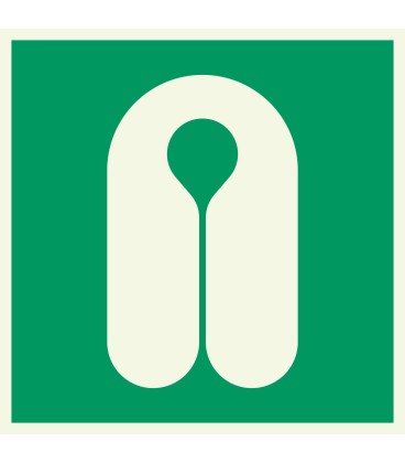 Lumineszierenden Schilder "Rettungsweste" 