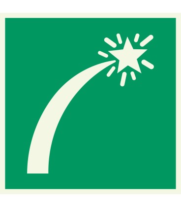 Lumineszierenden Schilder "Signalrakete" 