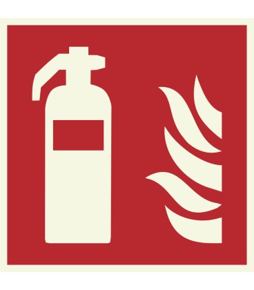 Lumineszierenden Schilder "Feuerlöscher"
