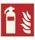 Lumineszierenden Schilder "Feuerlöscher"