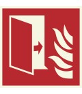 Lumineszierenden Schilder 'Brandschutztür'