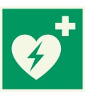 Lumineszierend Aufkleber "AED (Automatisierter Externer Defibrillator)"