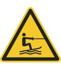 Aufkleber "Warnung vor Wasserski-Bereich"