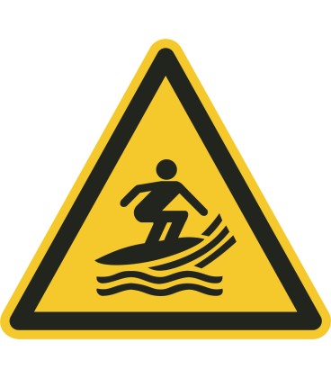 Aufkleber "Warnung vor Windsurfbereich"