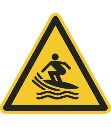 Aufkleber "Warnung vor Windsurfbereich"