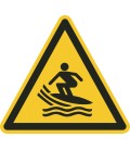 Aufkleber "Warnung vor Windsurfbereich"