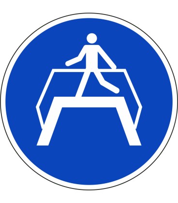 Aufkleber "Übergang benutzen"