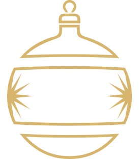 Weihnachtsdekorationsaufkleber (Golden Weihnachtskugeln) 