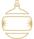 Weihnachtsdekorationsaufkleber (Golden Weihnachtskugeln)