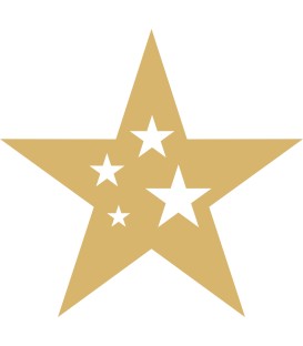 Weihnachtsdekorationsaufkleber (Golden Weihnachtsstern)
