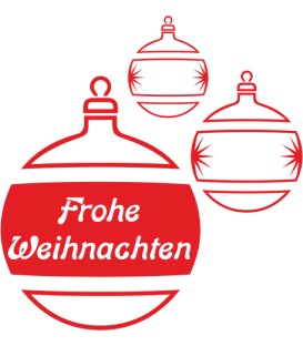 Weihnachtsdekorationsaufkleber (rote Weihnachtskugeln)