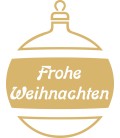 Weihnachtsdekorationsaufkleber Frohe Weihnachten (Golden Weihnachtskugeln)