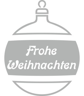 Weihnachtsdekorationsaufkleber Frohes Weihnachten (Silber Weihnachtskugeln)
