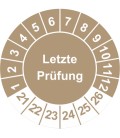 Prüfplaketten 'Letzte Prüfung'