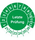 Prüfplaketten 'Letzte Prüfung'