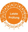 Prüfplaketten 'Letzte Prüfung'