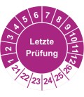 Prüfplaketten 'Letzte Prüfung'